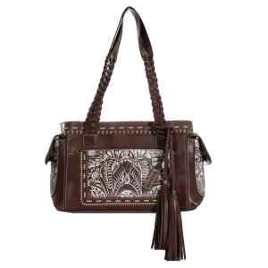 Ariat Ladies Rori Tooled Dark Brown Satchel Handbag A770011534