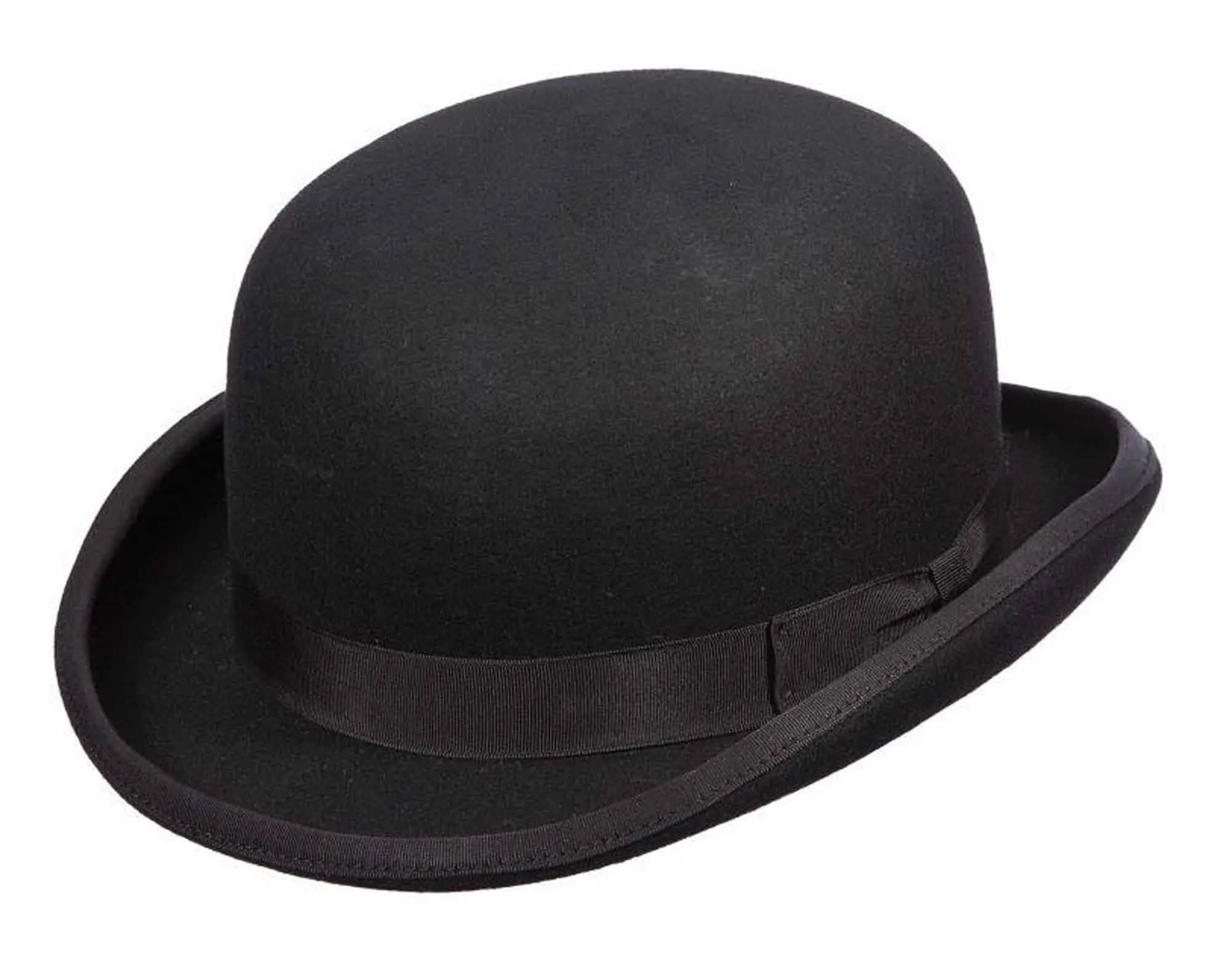 B Scala Wool Felt Bowler Derby Satin Lined Hat, Color Black, Style#WF507