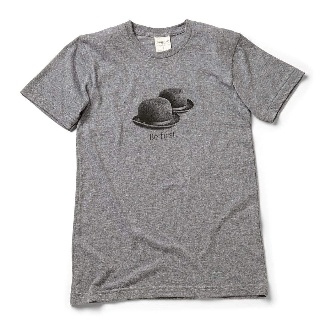 Be first. T-shirt | tri-blend, short sleeve, Athletic Grey