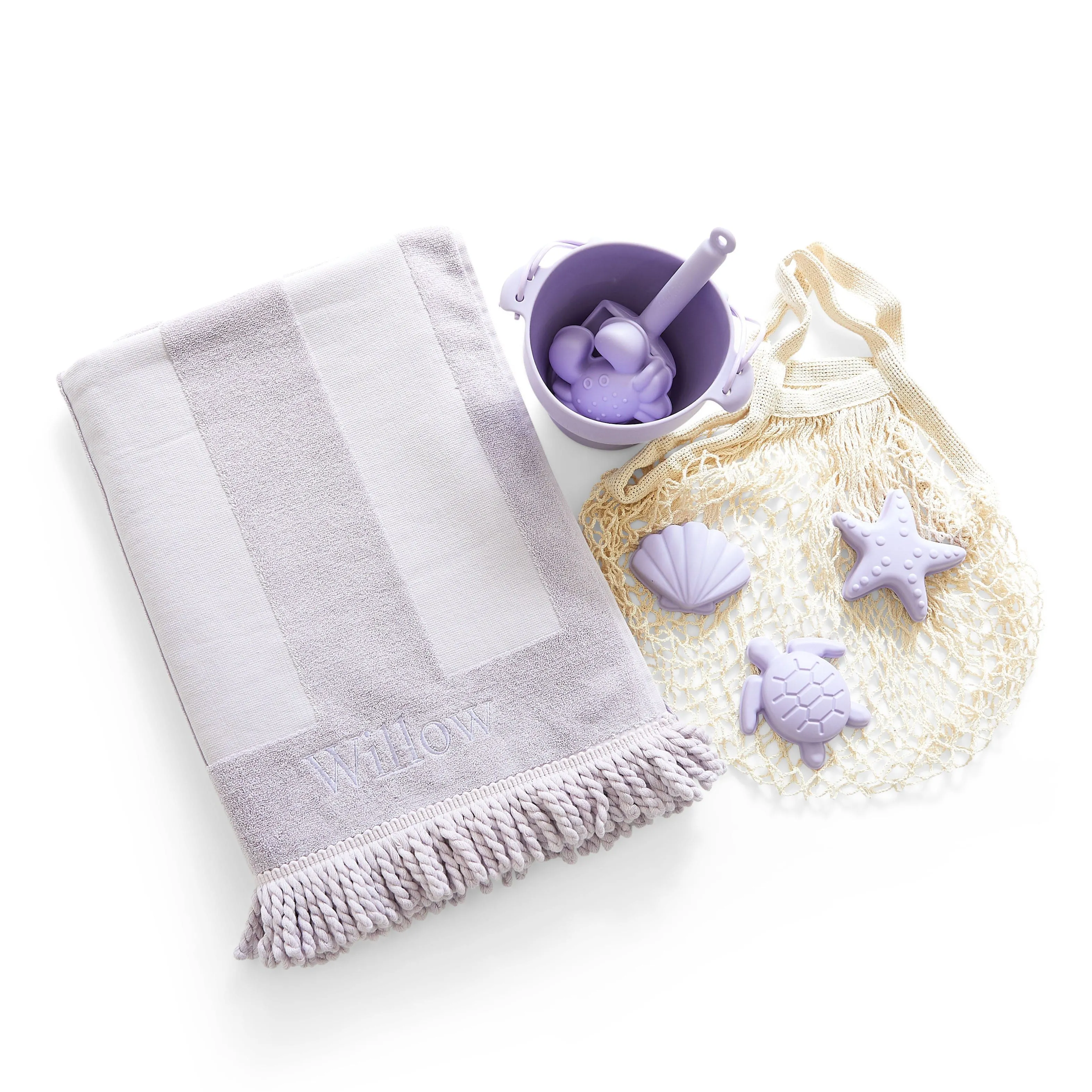Beach Towel & Silicone Sand Toy Combo