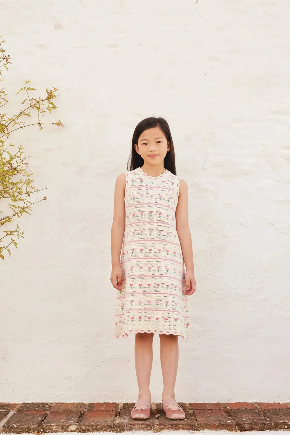 BEBE ORGANIC~ Paloma tulip crochet dress
