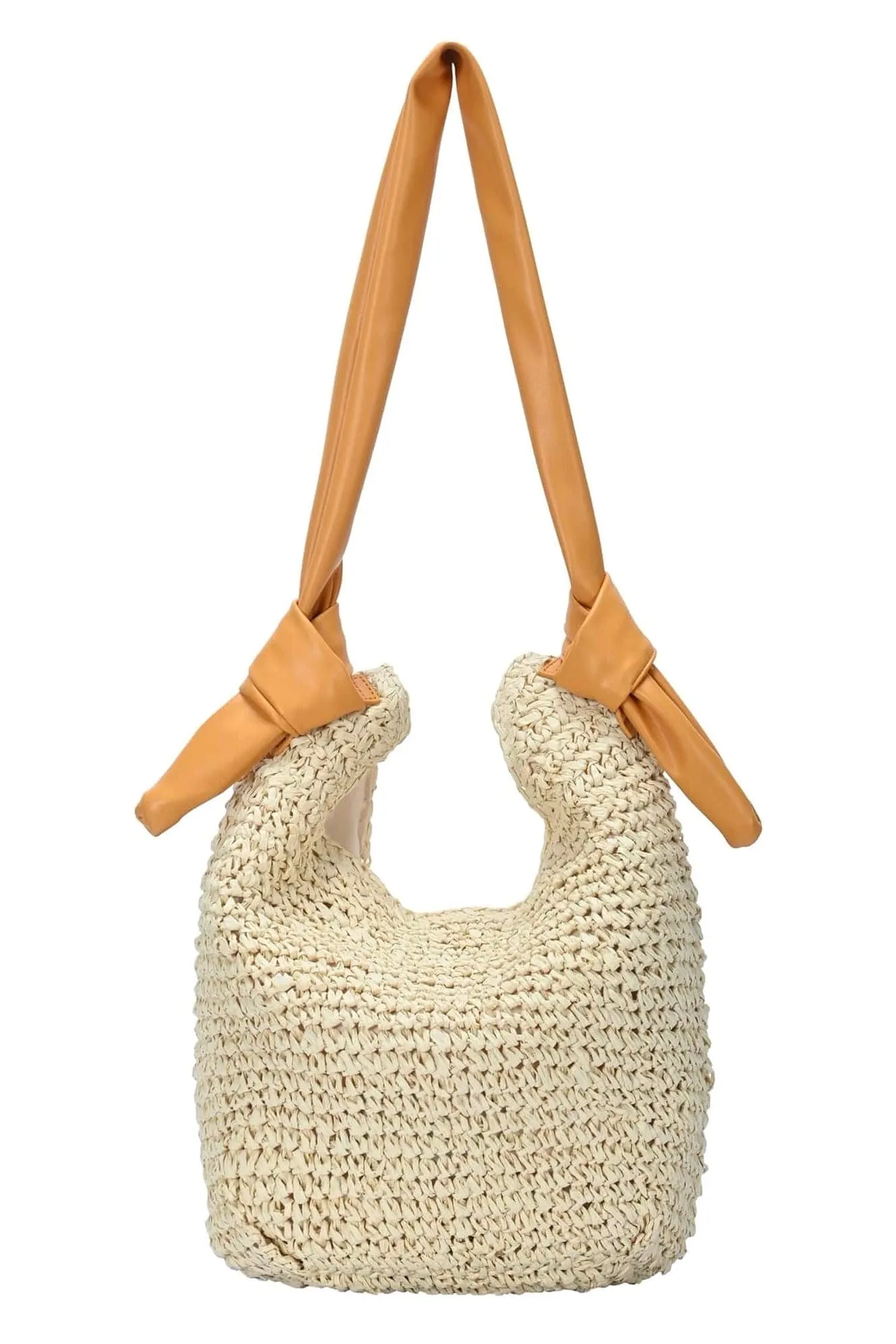 BGA2745 Liza Leather Handle Straw Tote Bag