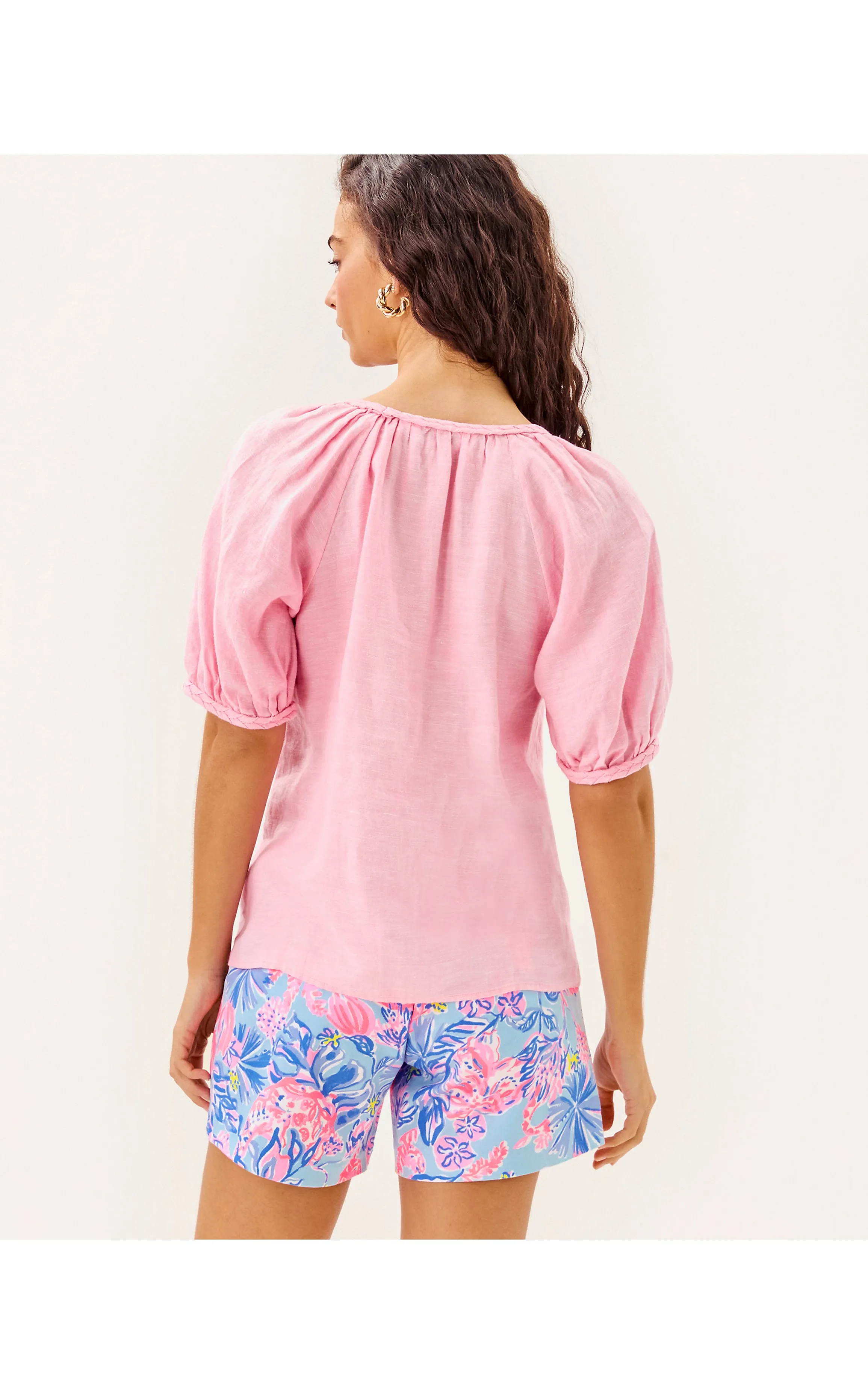 Calais Short Sleeve Top Conch Shell Pink