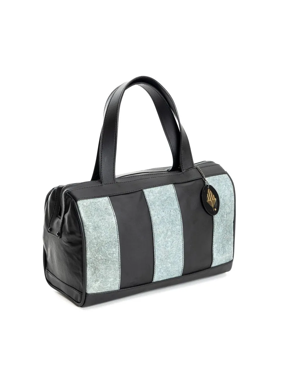 Chloris (Black & Dark Grey) | Women's Bag Made with Apple & Coconut Leather