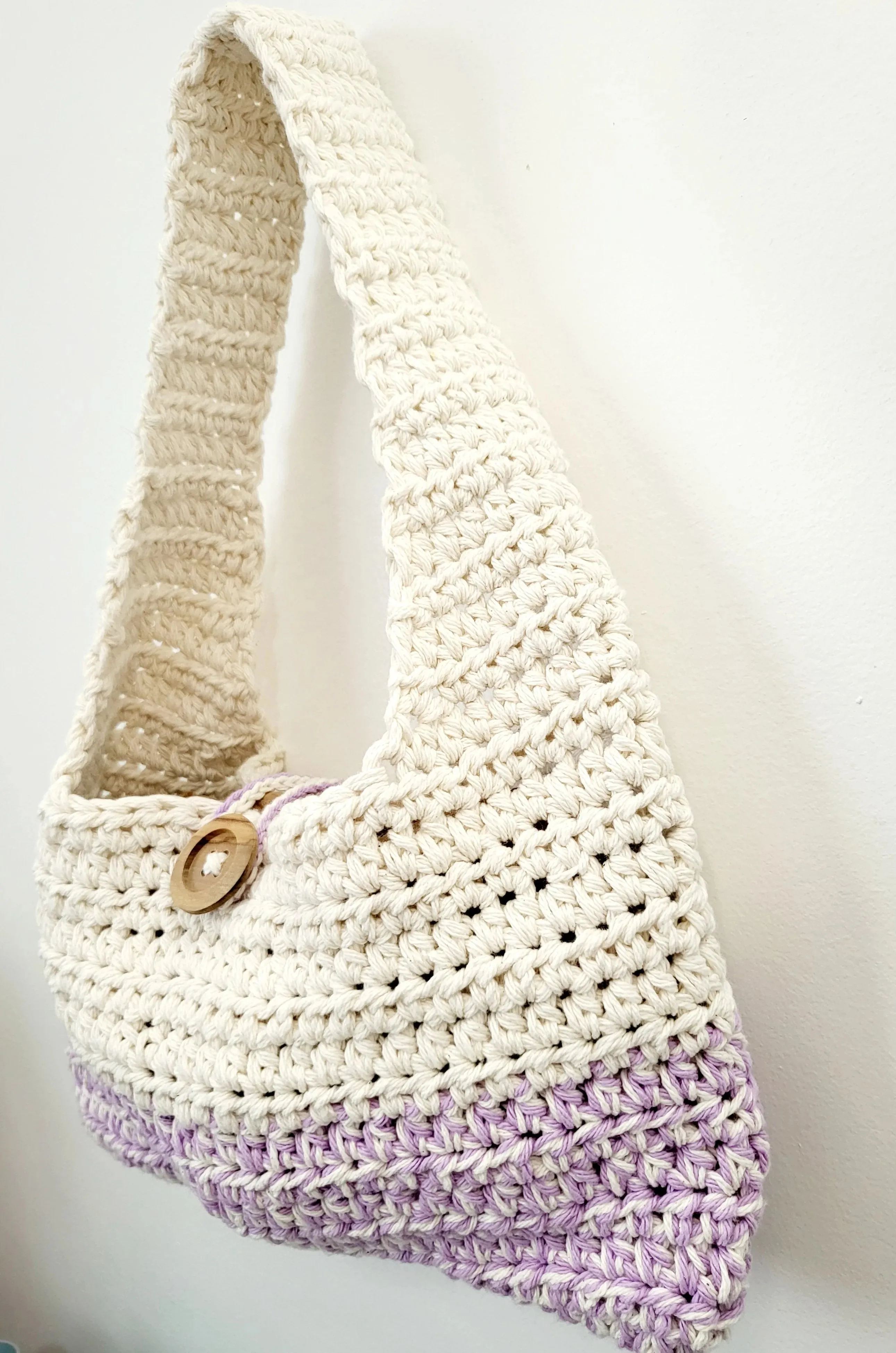Crochet Bag - Shoulder Cotton Bag - Hand crocheted bag