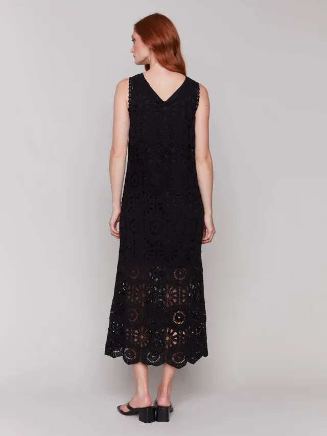 Crochet Sleeveless Maxi Dress C3203