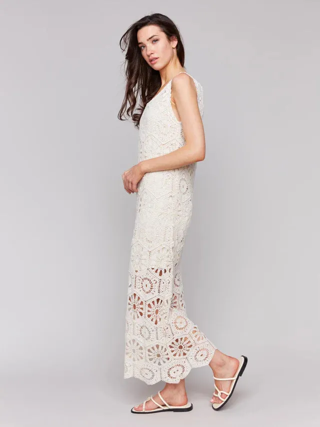 Crochet Sleeveless Maxi Dress C3203