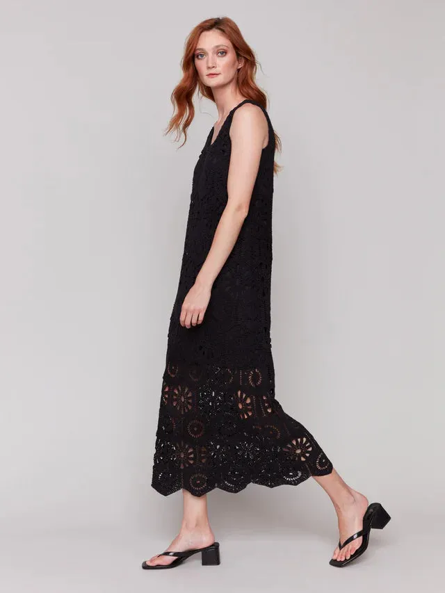 Crochet Sleeveless Maxi Dress C3203