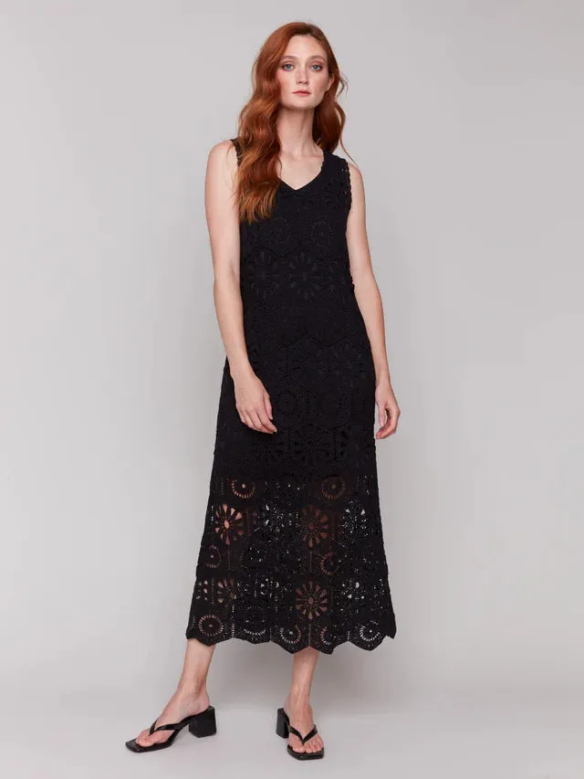 Crochet Sleeveless Maxi Dress C3203