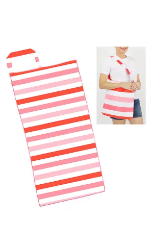 ETW10178 2 in 1 Striped Pattern Beach Towel & Beach Bag
