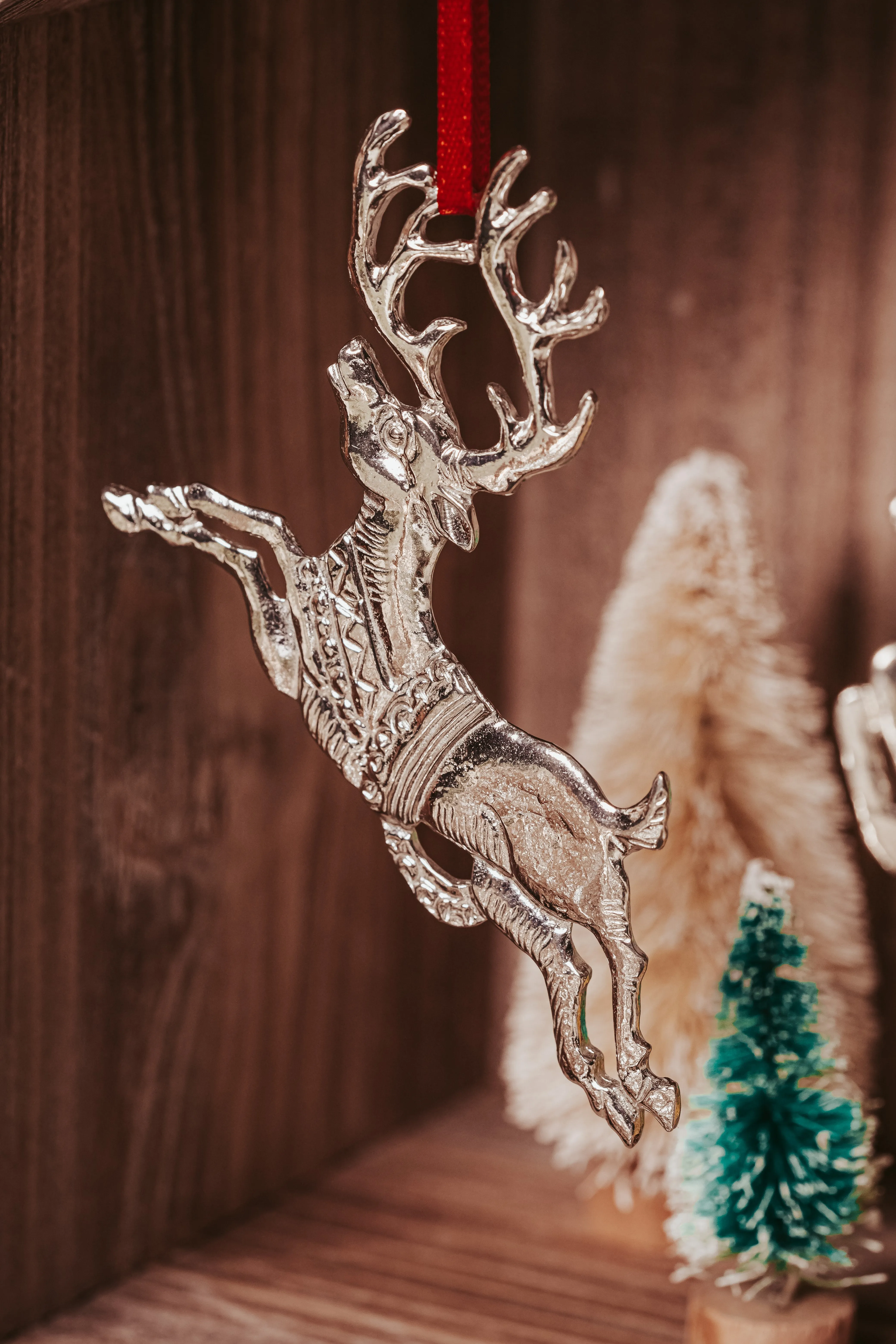 Handmade Deer Gifts - Pewter Reindeer Ornaments - Several Designs