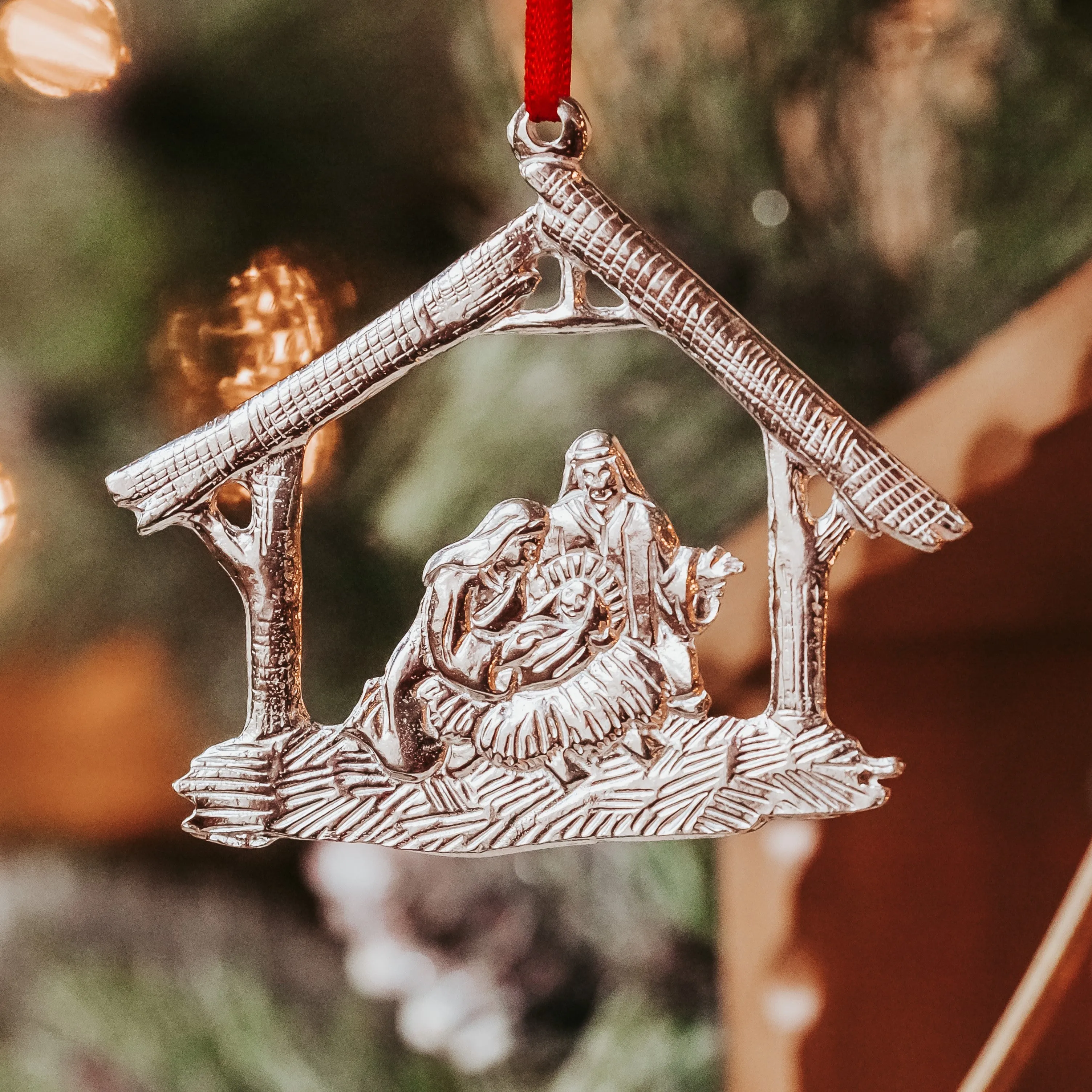 Handmade Nativity Ornaments - Manger Scene Gifts - Holy Family Christmas Ornaments