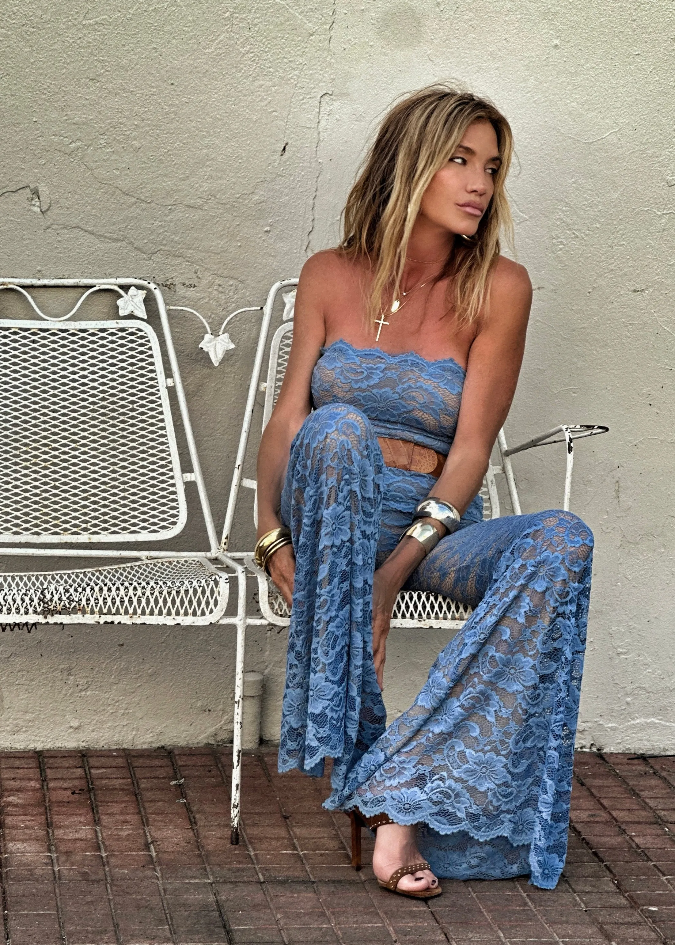 Jagger Pants Denim Lace