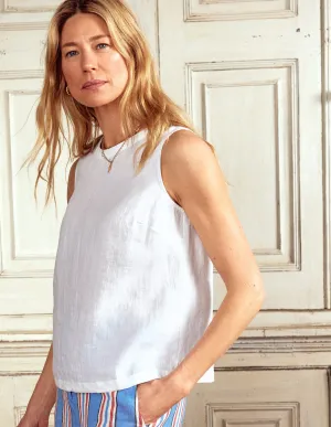 Linen Shell Top-White