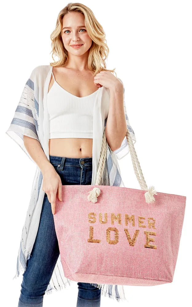 LOA375 Glitz 'Summer Love' Beach Bag