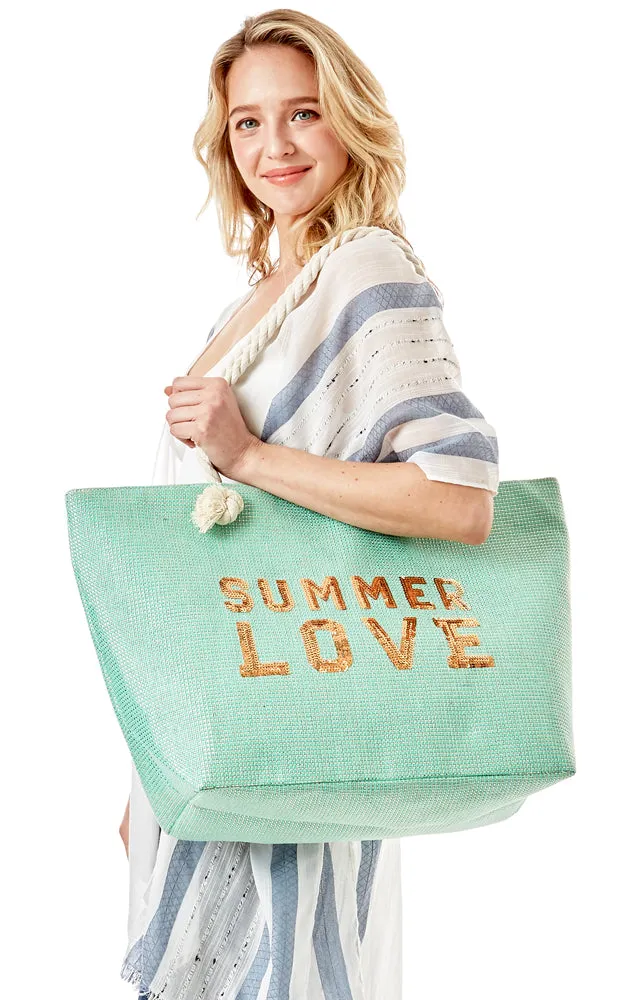 LOA375 Glitz 'Summer Love' Beach Bag