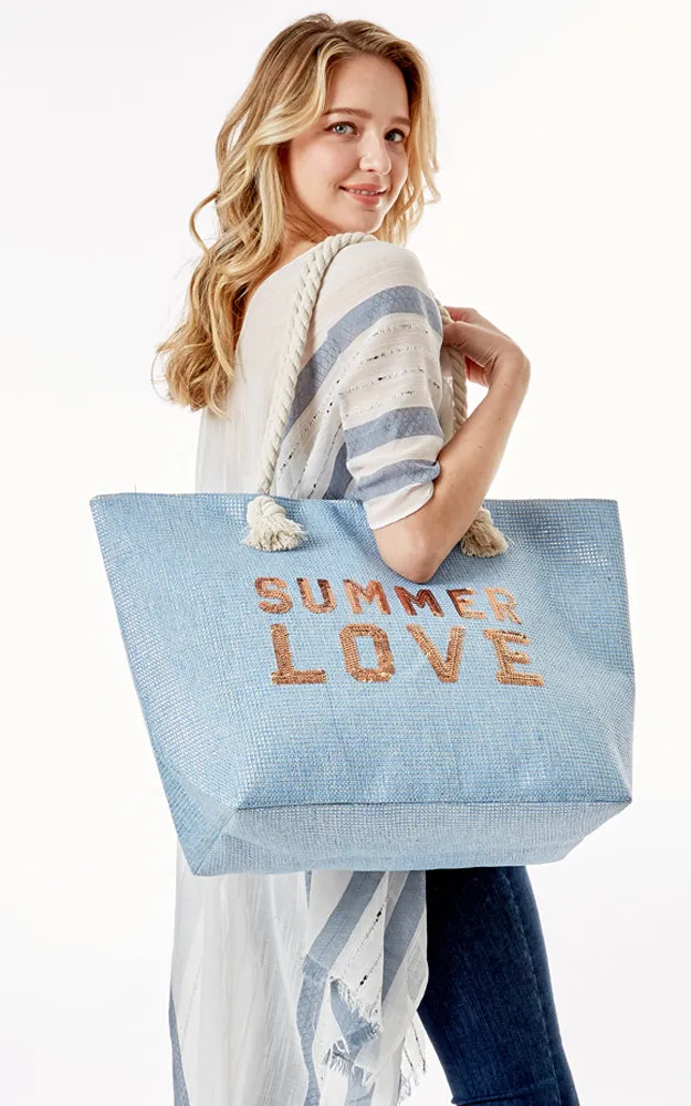 LOA375 Glitz 'Summer Love' Beach Bag