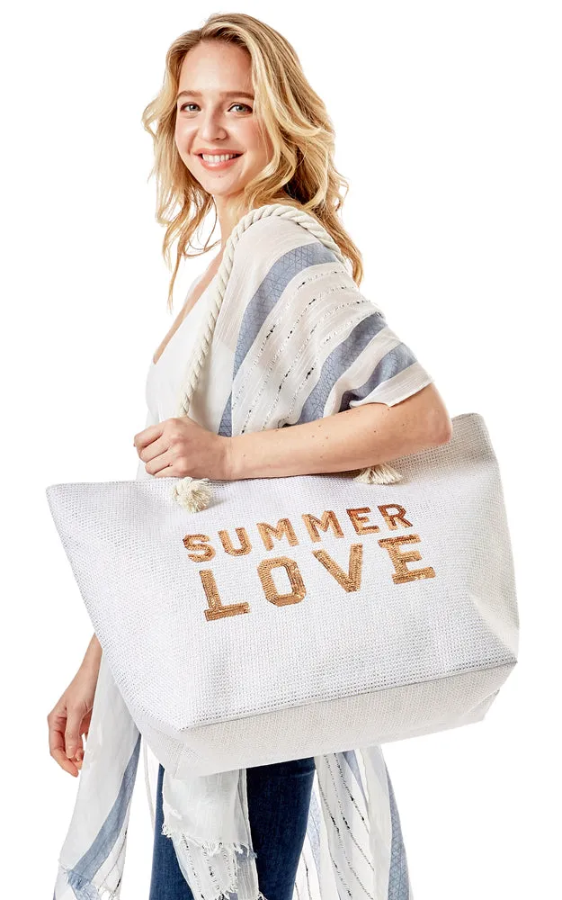 LOA375 Glitz 'Summer Love' Beach Bag