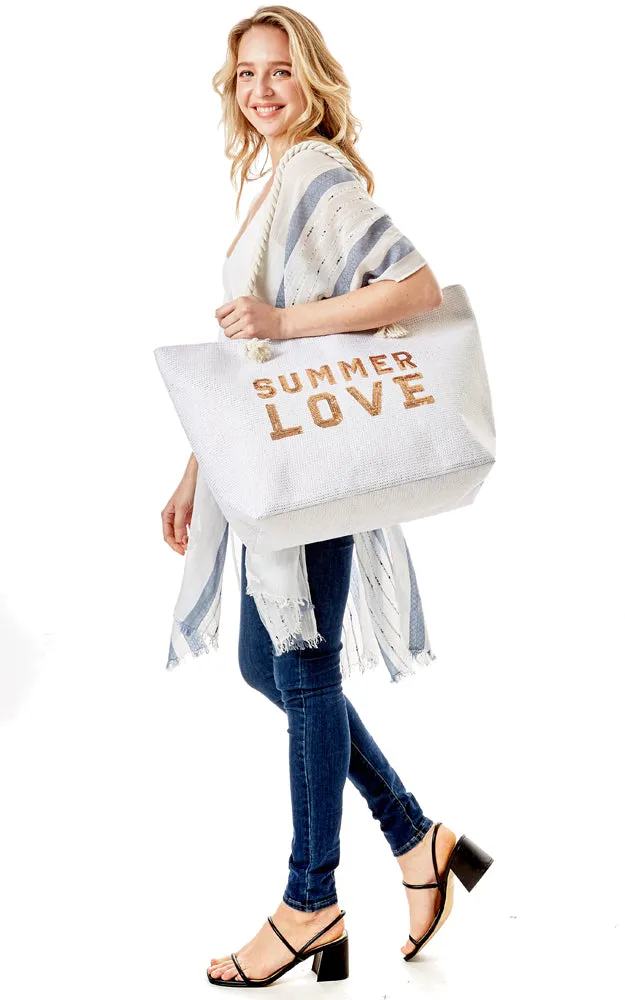 LOA375 Glitz 'Summer Love' Beach Bag