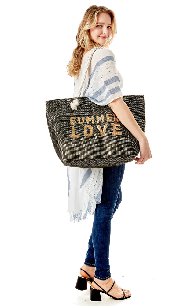 LOA375 Glitz 'Summer Love' Beach Bag