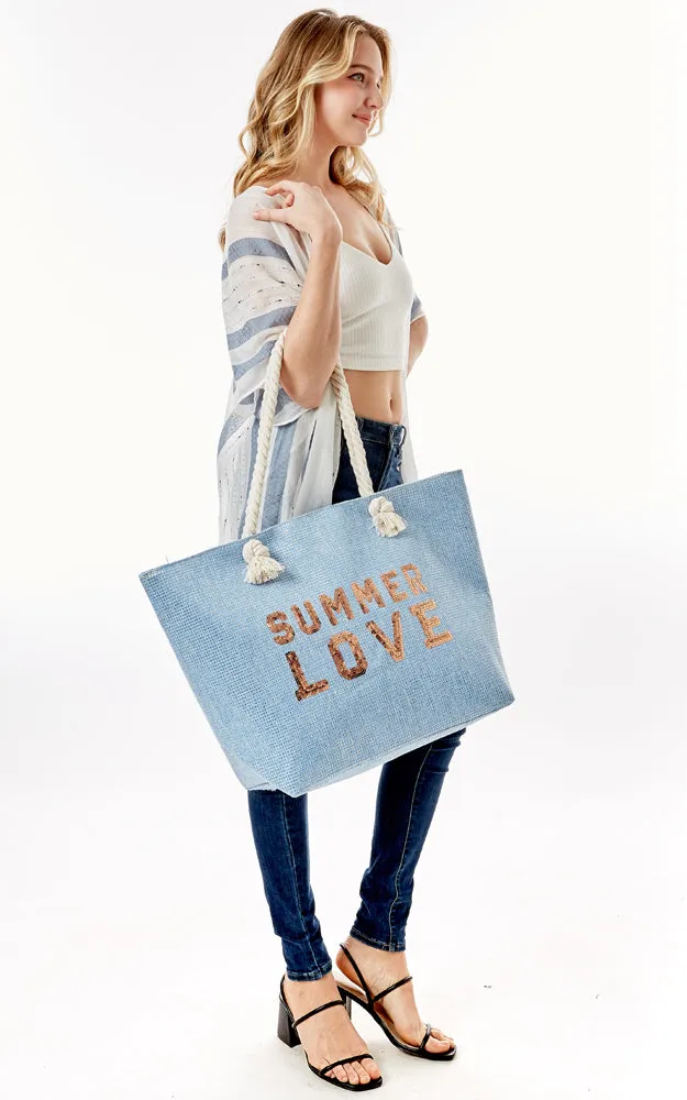 LOA375 Glitz 'Summer Love' Beach Bag