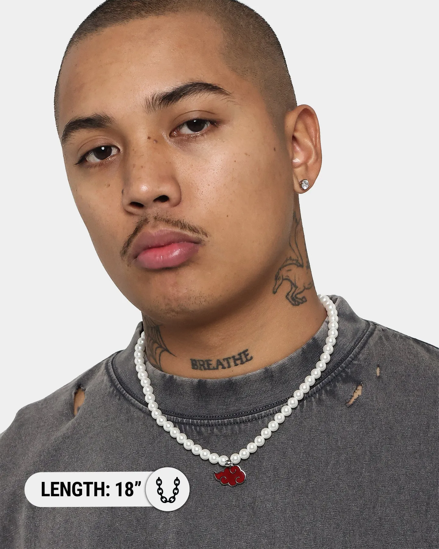 Loiter X Naruto Akatsuki Pearl Chain Red/White