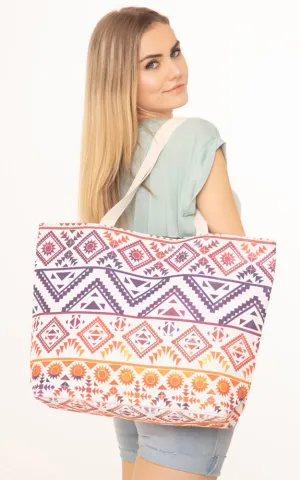 MB0122 Colorful Tribal Pattern Tote Bag