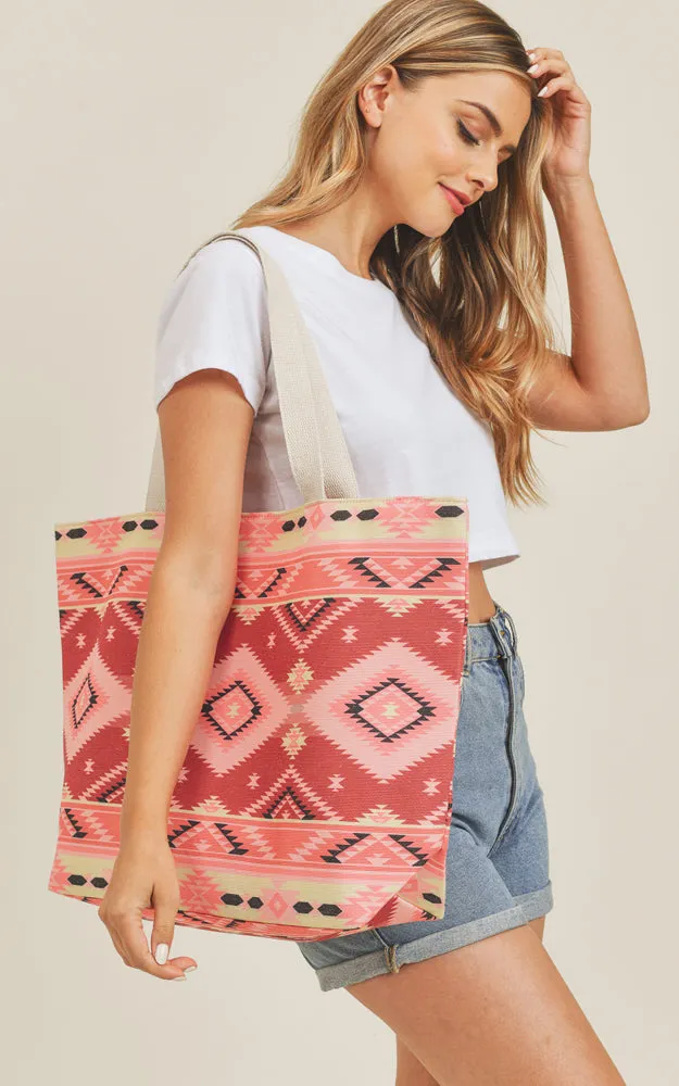 MB0140 Colorful Tribal Pattern Tote Bag