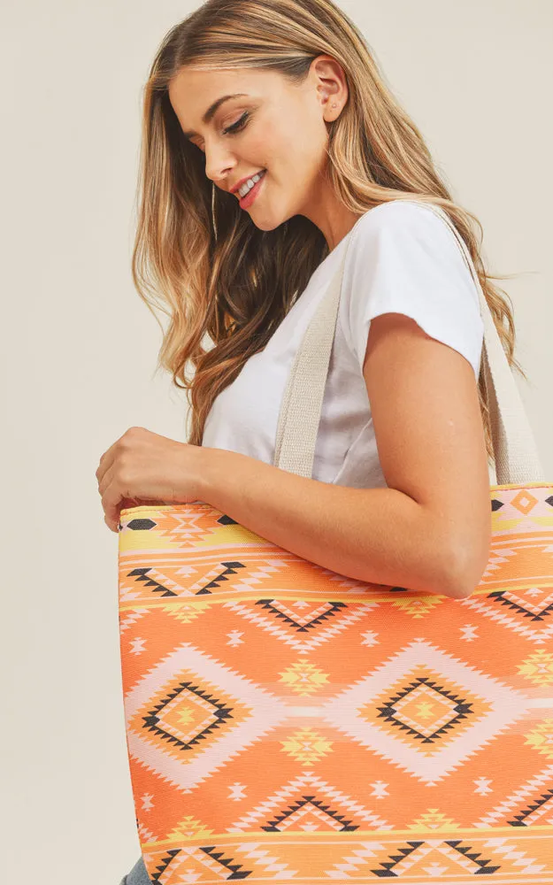 MB0140 Colorful Tribal Pattern Tote Bag