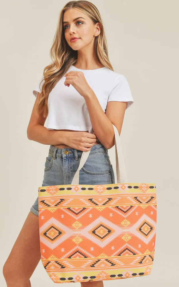 MB0140 Colorful Tribal Pattern Tote Bag