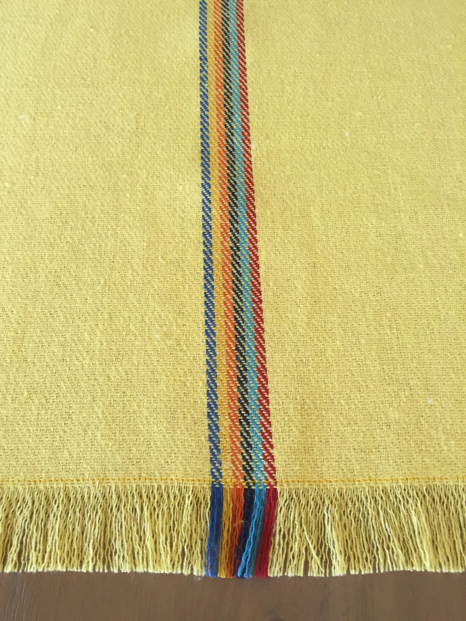 Mexican yellow jerga table runner
