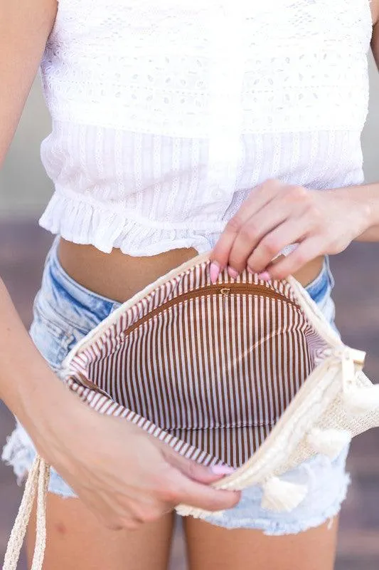 Nacey Crochet Tassel Clutch