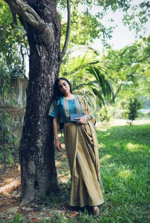 Ochre & Indigo Stripes