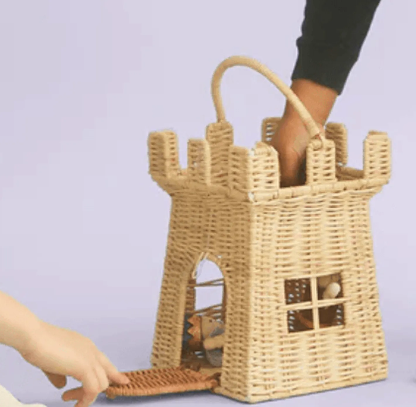 olli ella rattan castle basket