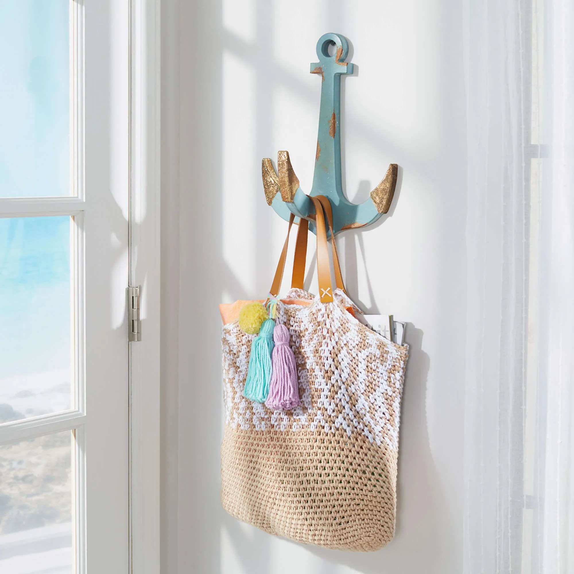 Red Heart Beach Days Crochet Tote