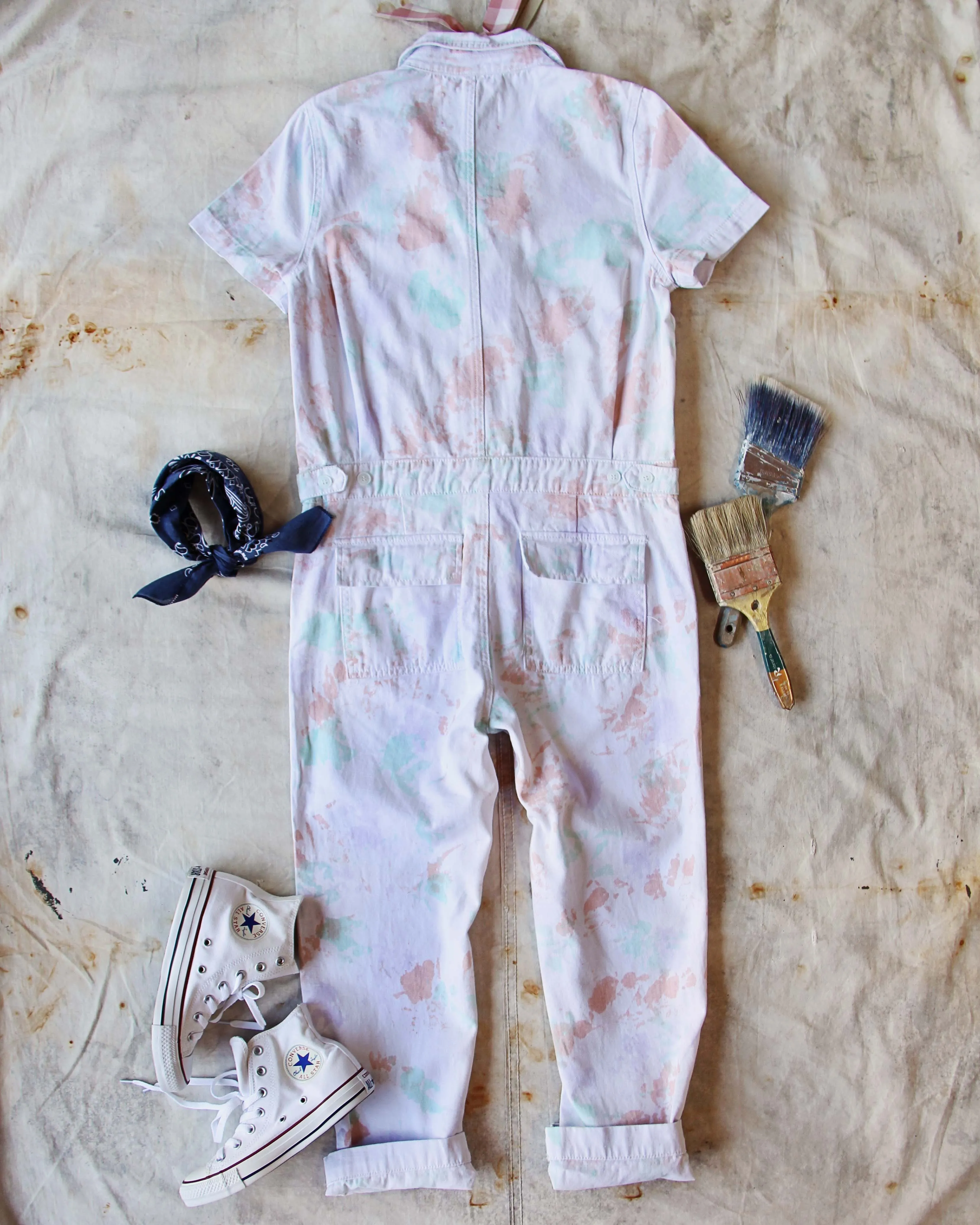 Rosie Coverall Jumpsuit in Watercolor