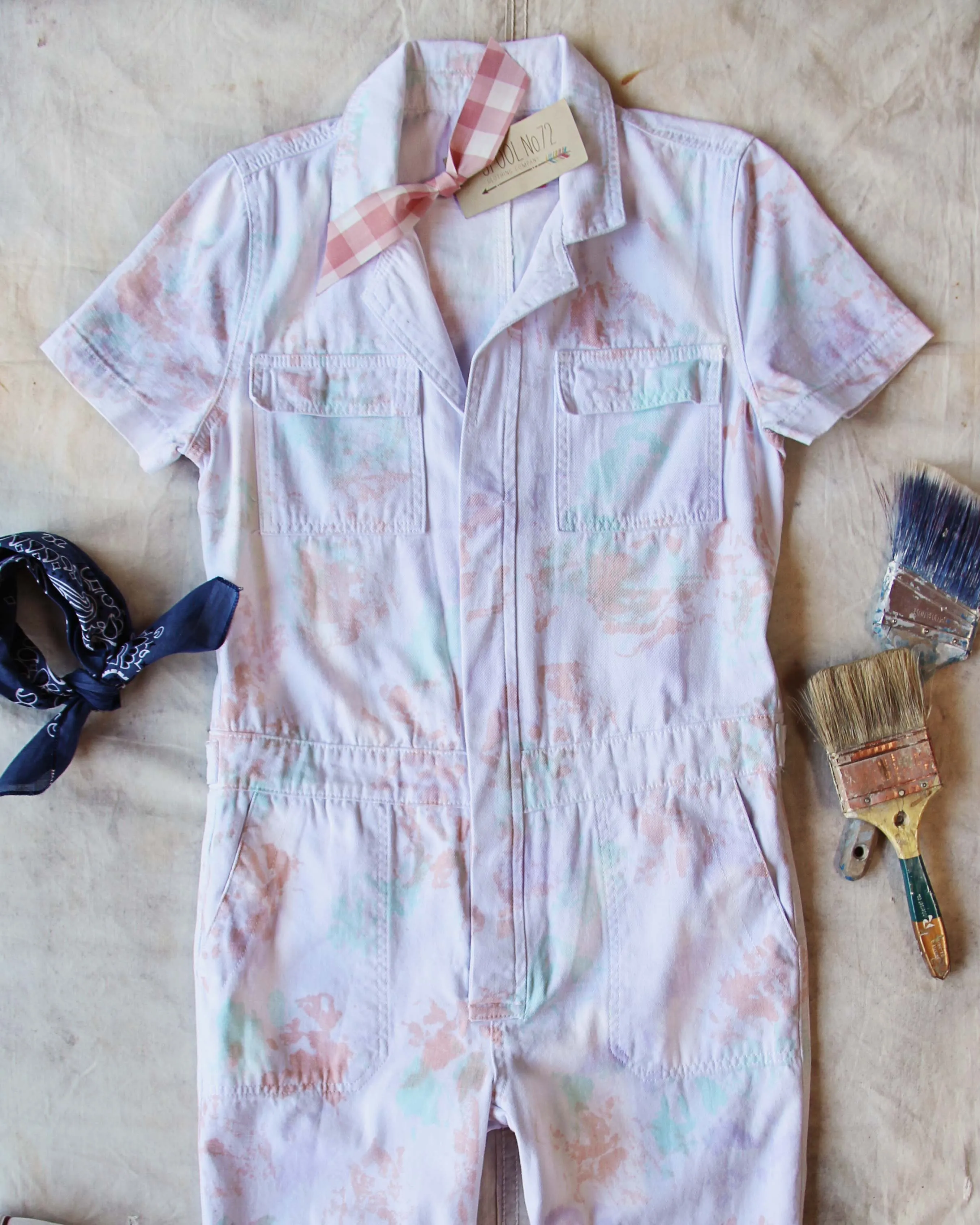 Rosie Coverall Jumpsuit in Watercolor