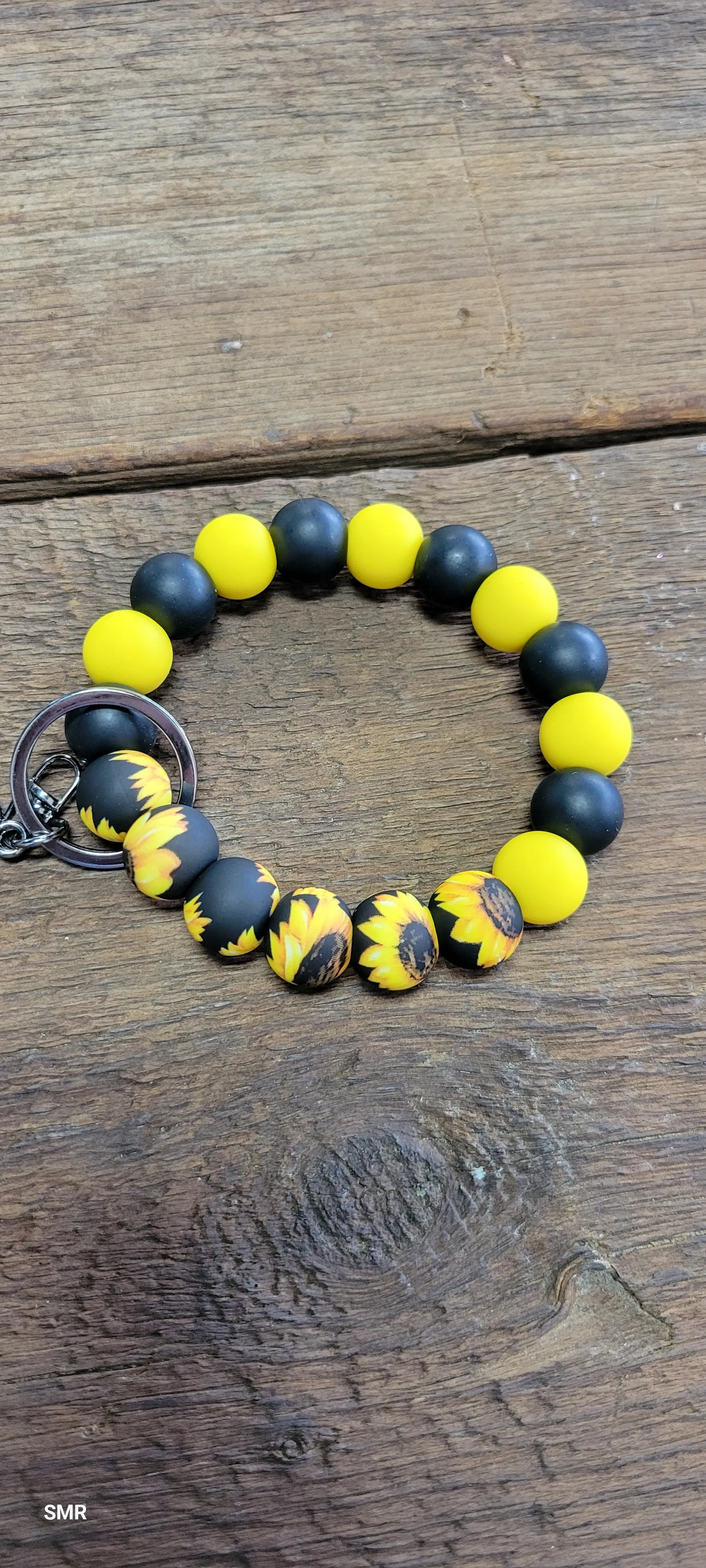 Silicone beaded keychain