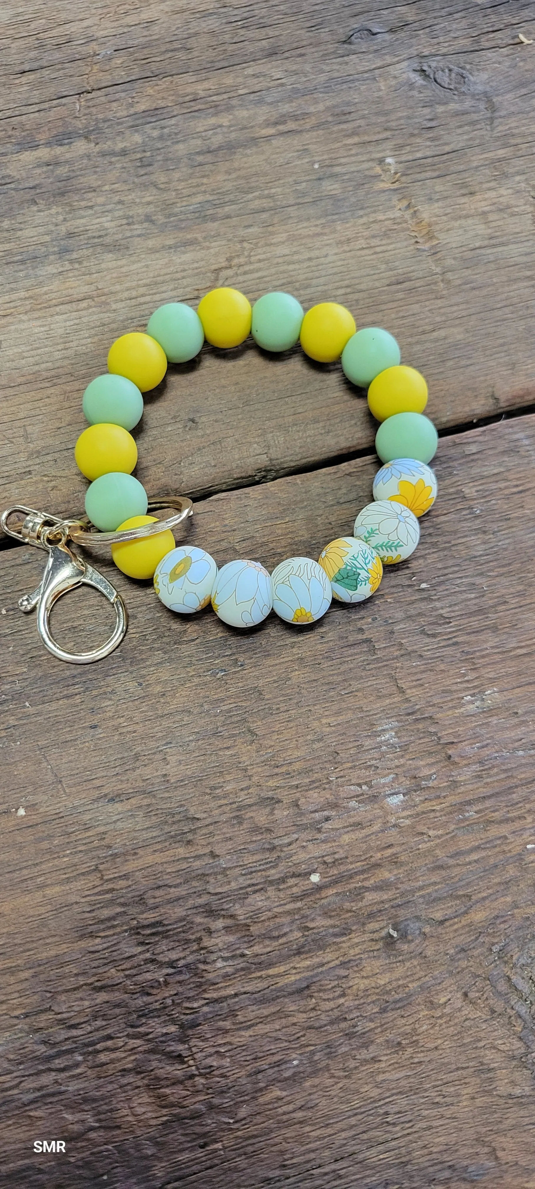 Silicone beaded keychain