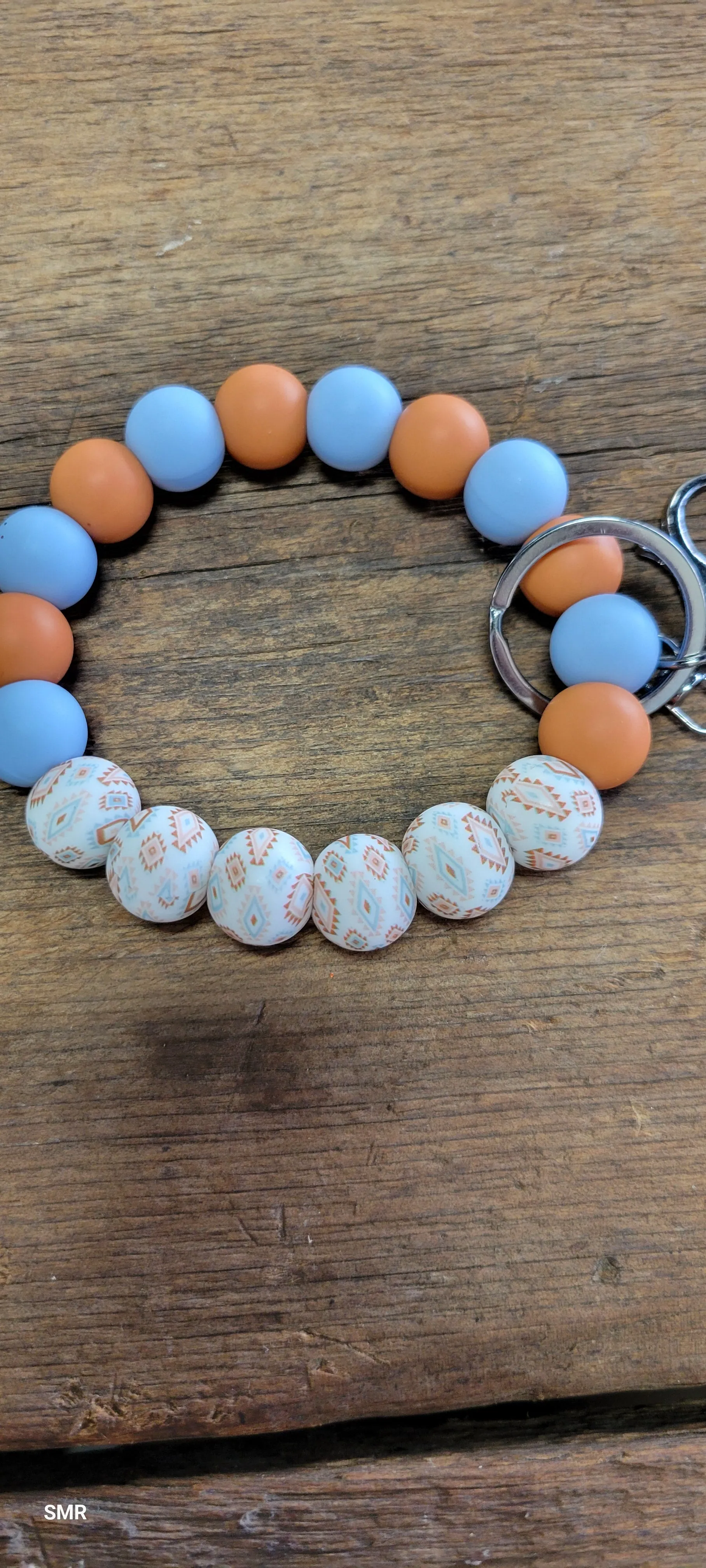 Silicone beaded keychain