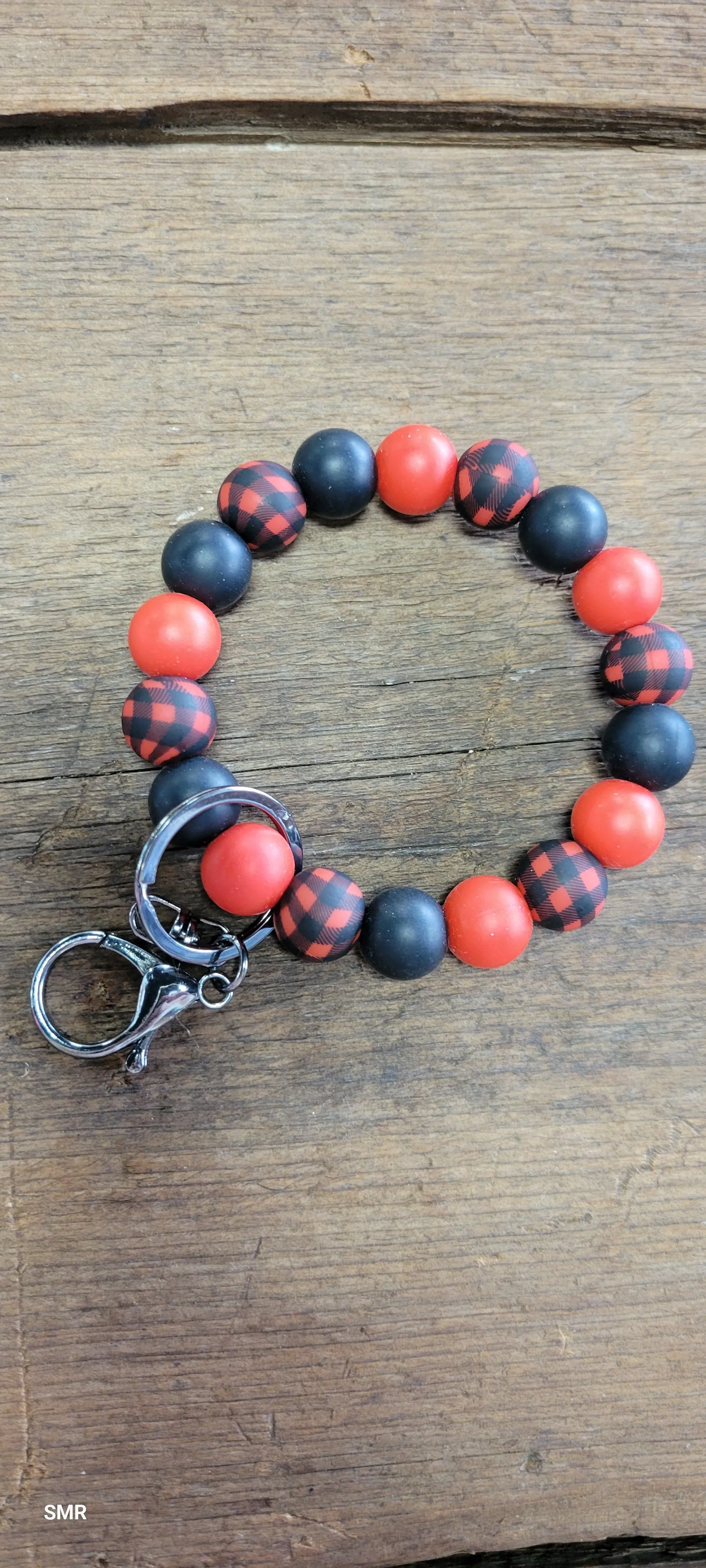 Silicone beaded keychain
