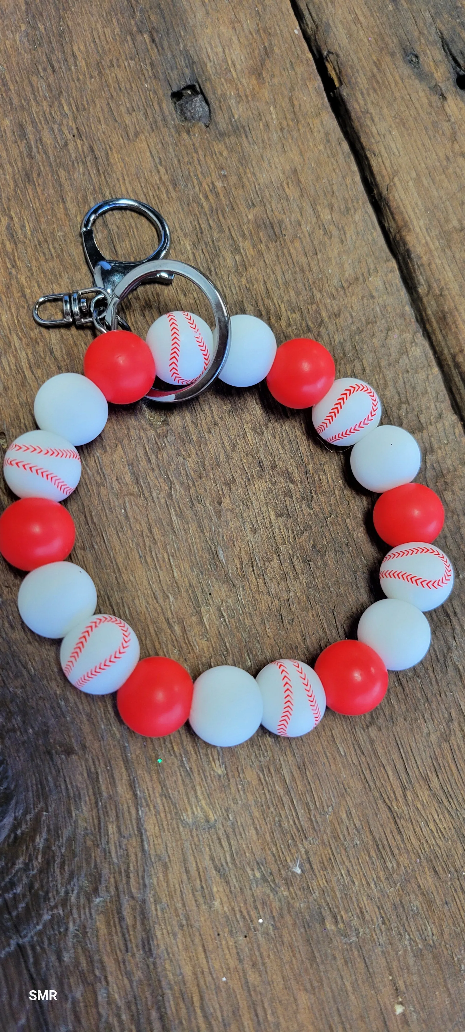 Silicone beaded keychain