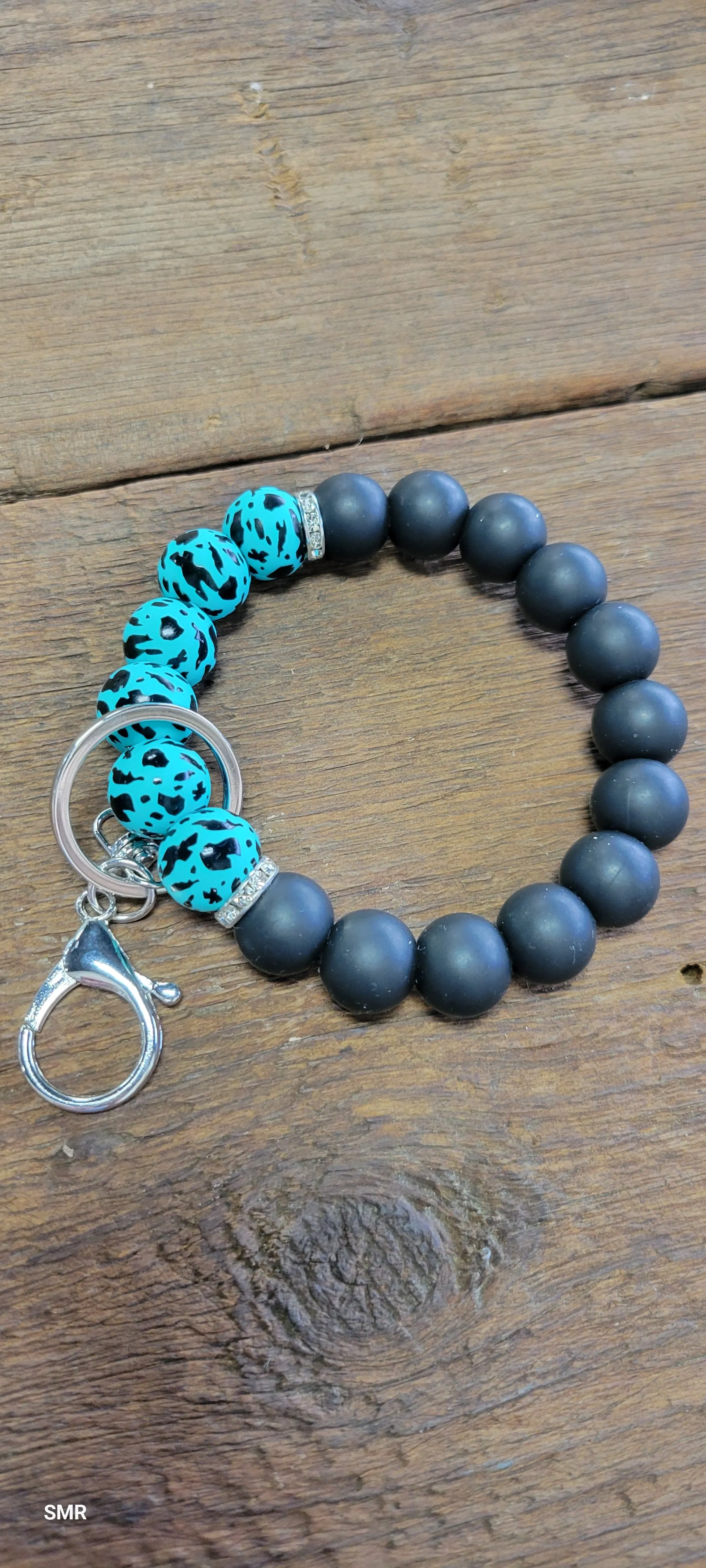 Silicone beaded keychain