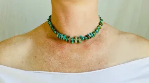 Turquoise and Sterling Necklace. 0247