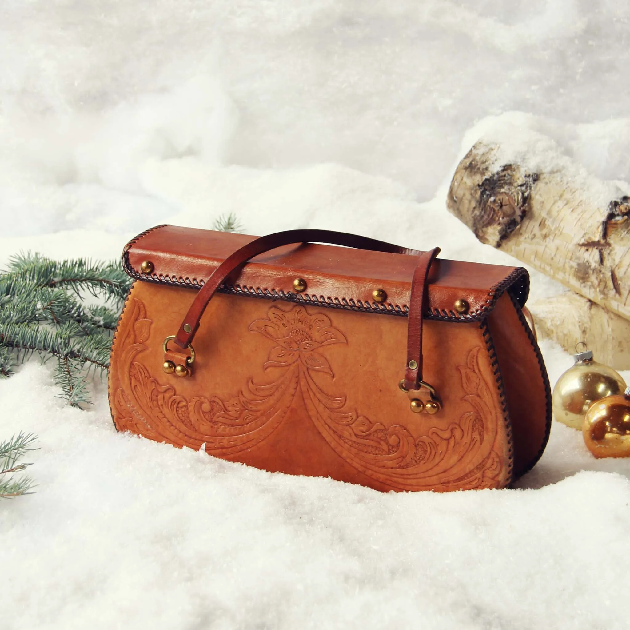 Vintage Forest Flower Tote